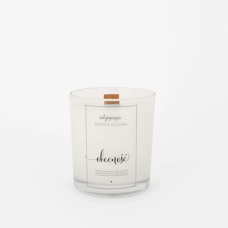 Świeca sojowa w szklance 180 ml - Obecność WIOSENNY DESZCZ