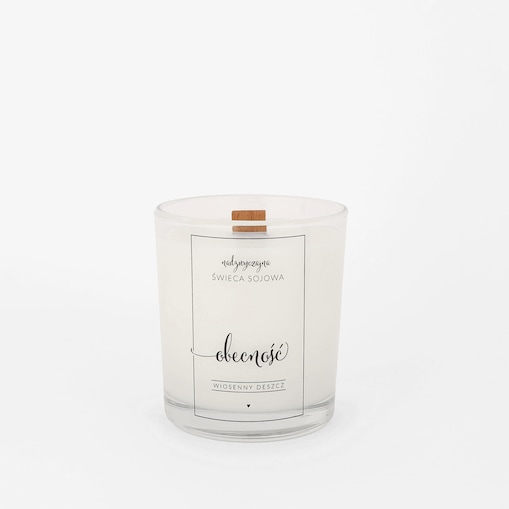 Świeca sojowa w szklance 180 ml - Obecność WIOSENNY DESZCZ