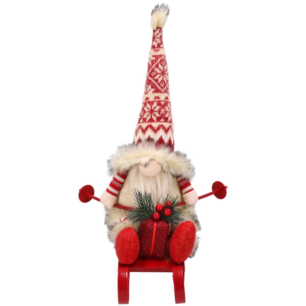 Skrzat świąteczny na sankach ozdoba na święta