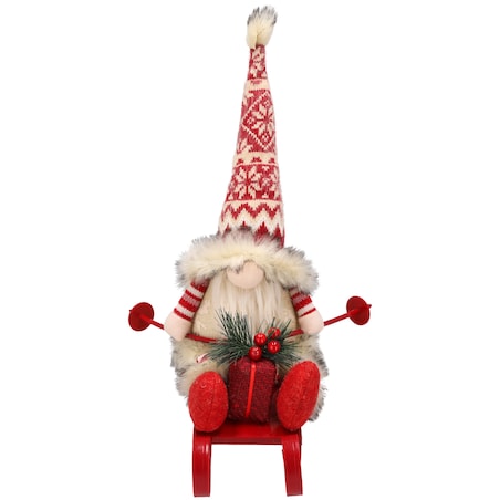 Skrzat świąteczny na sankach ozdoba na święta