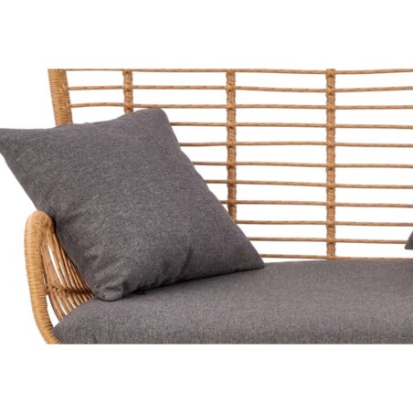 Konsimo ABLA Brązowa sofa ogrodowa w stylu boho