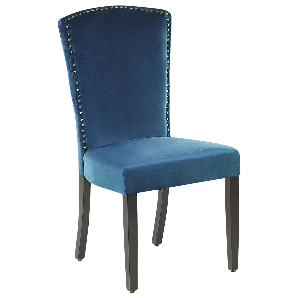 Zestaw 2 krzeseł do jadalni PISECO Welur Ciemnoniebieski