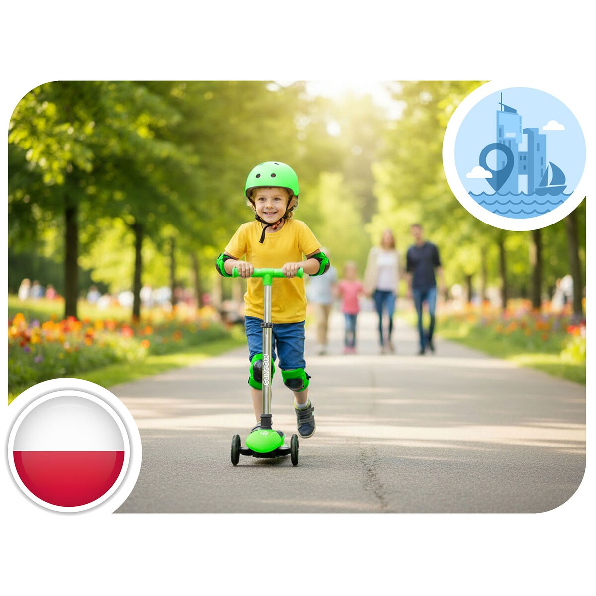 Hulajnoga trójkołowa dla dzieci Ricokids Jelly balansowa świecąca w ciemności 765900