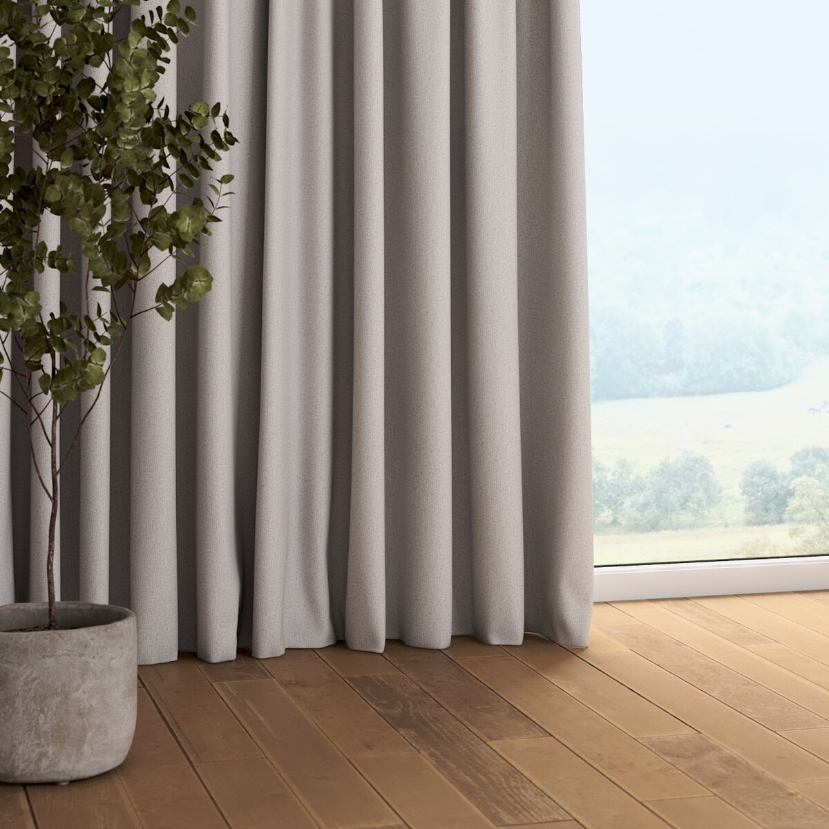 Zasłona na taśmie marszczącej 1 szt. 130x245 jasny szary