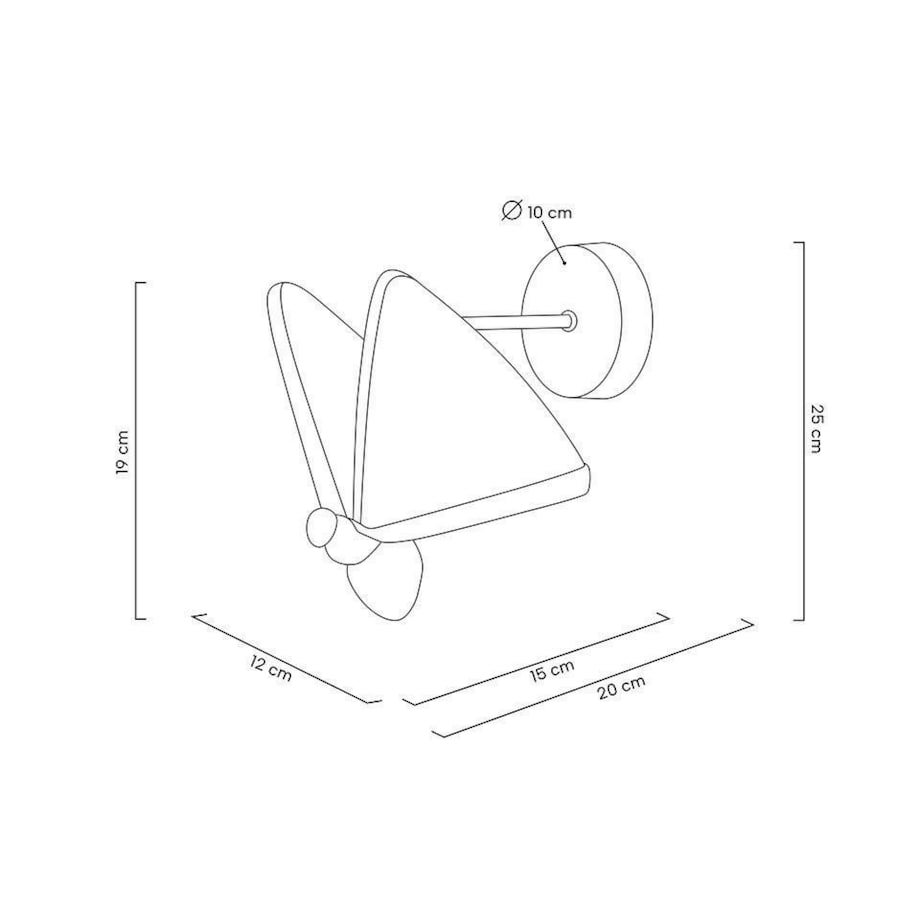 Ścienny kinkiet Butterfly MSE010100323 motyl złoty