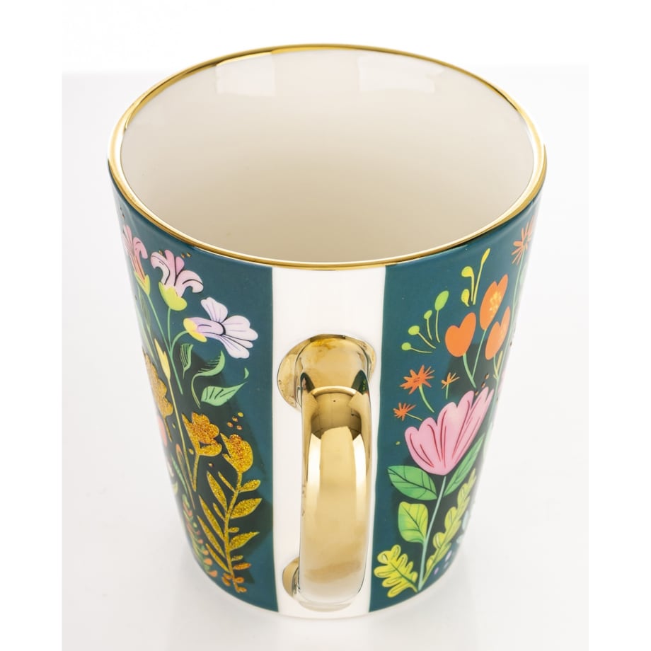 Kubek porcelanowy 300 ml 10x12,5x9 cm BLUMEN-II small wielokolorowy