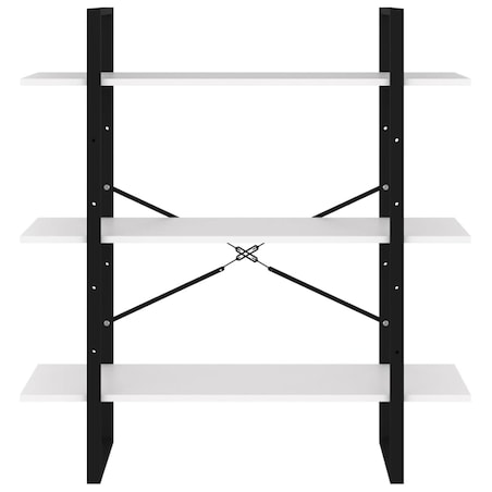 vidaXL Regał na książki, biały, 100x30x105 cm, materiał drewnopochodny