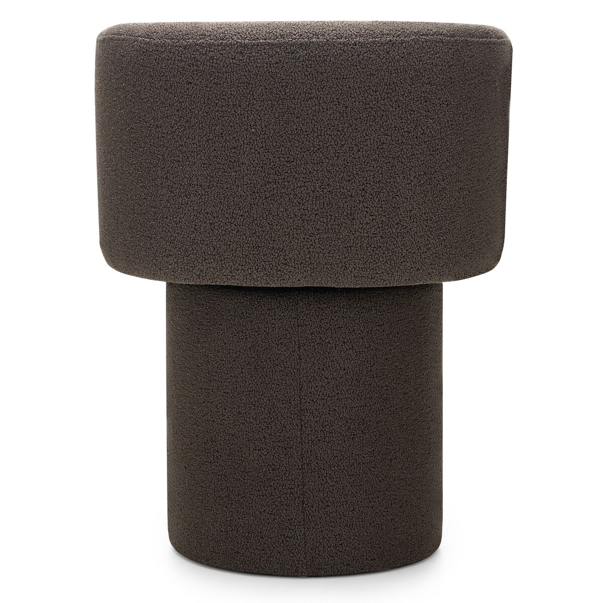 Fotel obrotowy, bouclé, ciemnobrązowy Haco