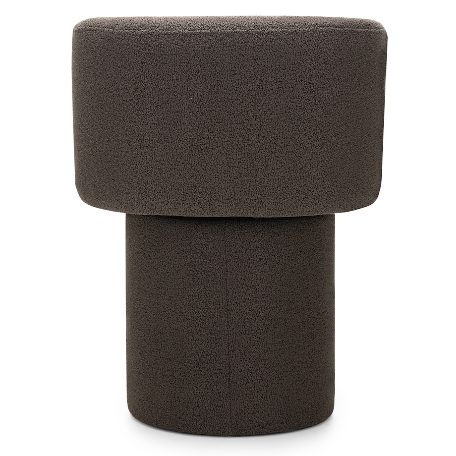 Fotel obrotowy, bouclé, ciemnobrązowy Haco