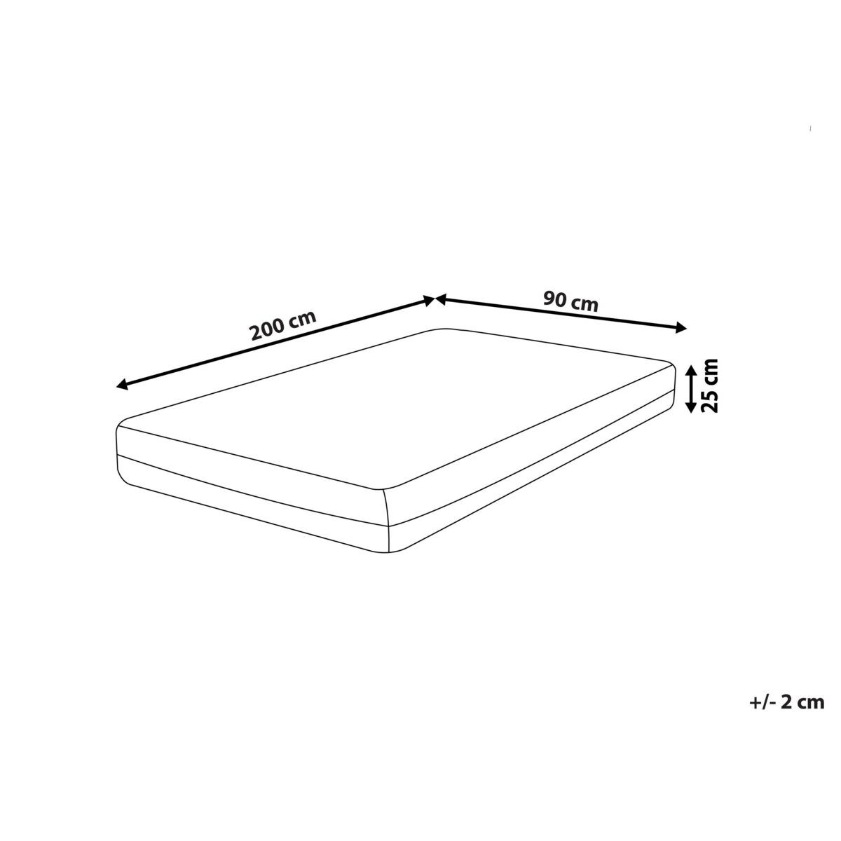 Materac piankowy z lateksem zdejmowany pokrowiec 90 x 200 cm twardy COZY