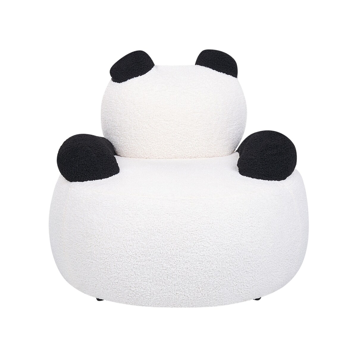 Fotel dziecięcy boucle panda biały z czarnym VIBY