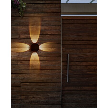 Zestaw 2 lamp ściennych zewnętrznych LED czarny MAURICE