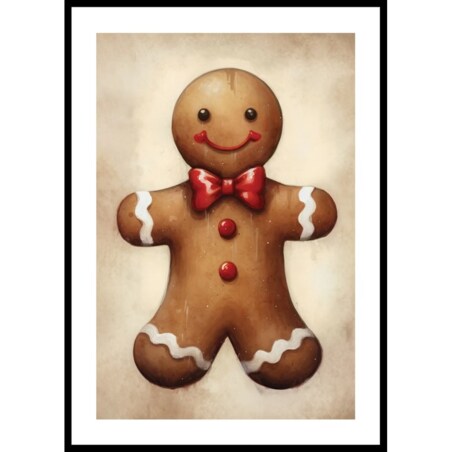 Poster Story, Plakat, Obraz - Wesoły Piernik Świąteczny, wymiary 70 x 100 cm