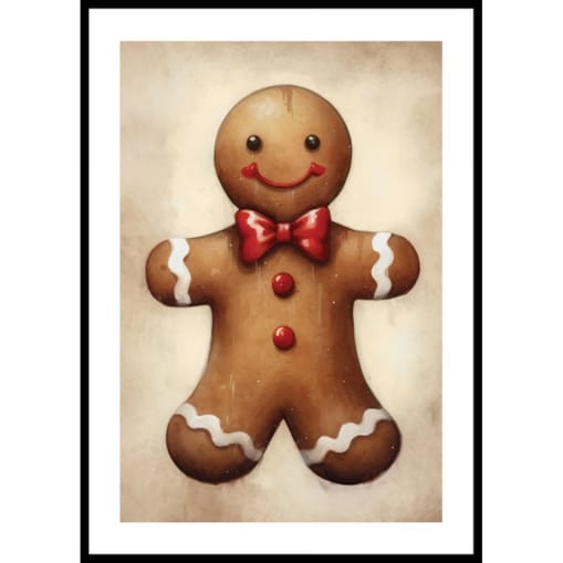 Poster Story, Plakat, Obraz - Wesoły Piernik Świąteczny, wymiary 70 x 100 cm