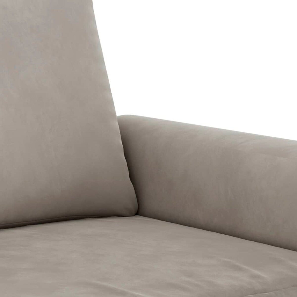 vidaXL Sofa 2-osobowa, jasnoszara, 120 cm, tapicerowana aksamitem