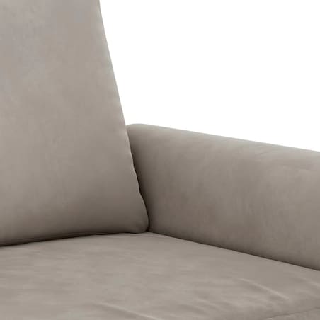 vidaXL Sofa 2-osobowa, jasnoszara, 120 cm, tapicerowana aksamitem