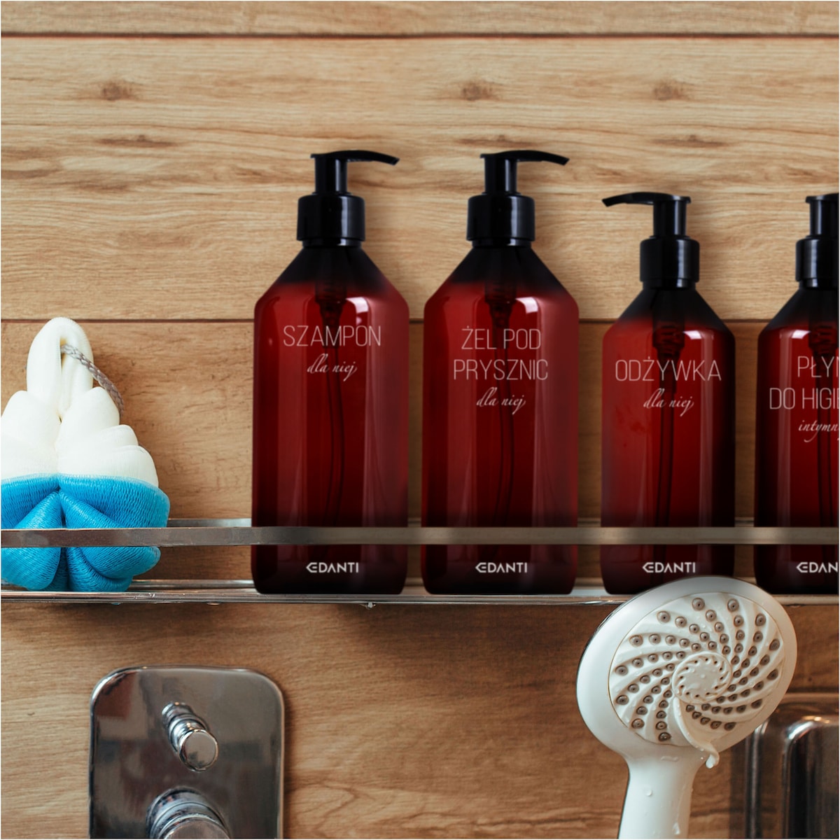 7X Dozownik Z Pompką Butelka Do Szamponu Żelu Pod Prysznic Zestaw Dla Pary Do Łazienki