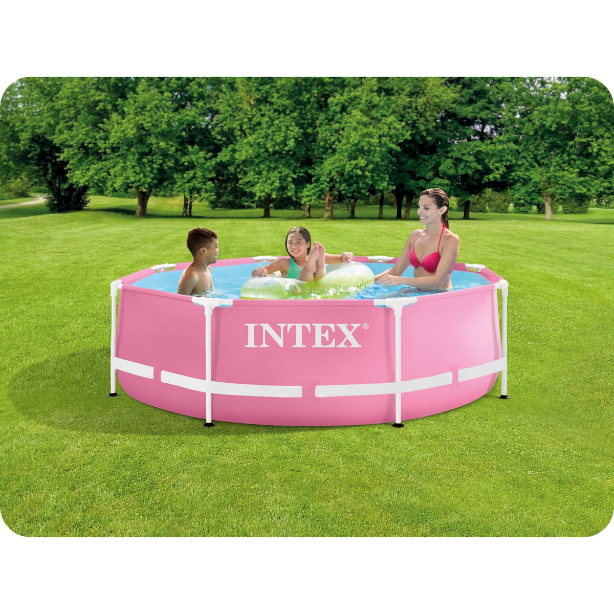 Basen ogrodowy stelażowy 244x76 zestaw 5w1 Intex
