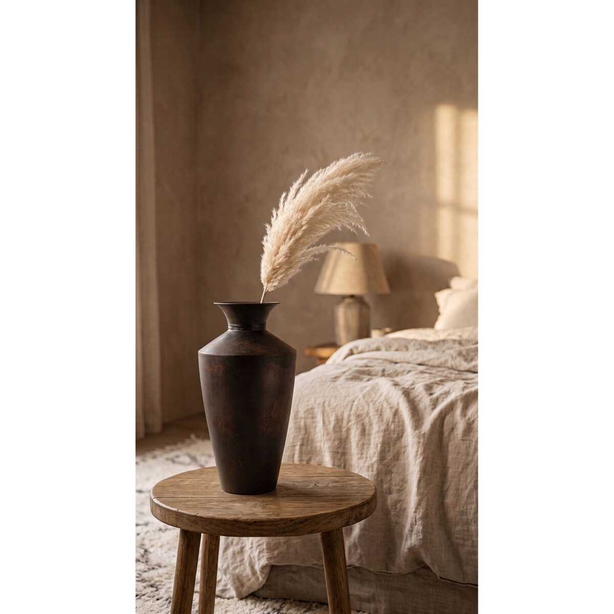 WAZON WYSOKI BUTELKA LOFT 30cm NA KWIATY BUKIET TULIPANY DO SALONU DOMU