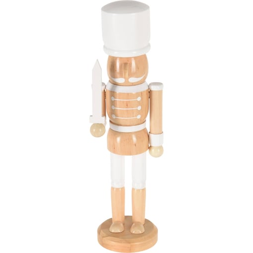 Dekoracyjny dziadek do orzechów, drewniany, 25 cm