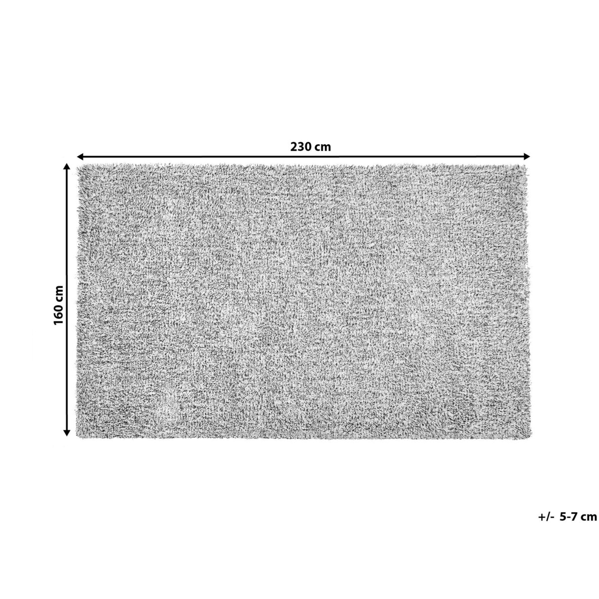 Dywan shaggy 160 x 230 cm szary melanż DEMRE