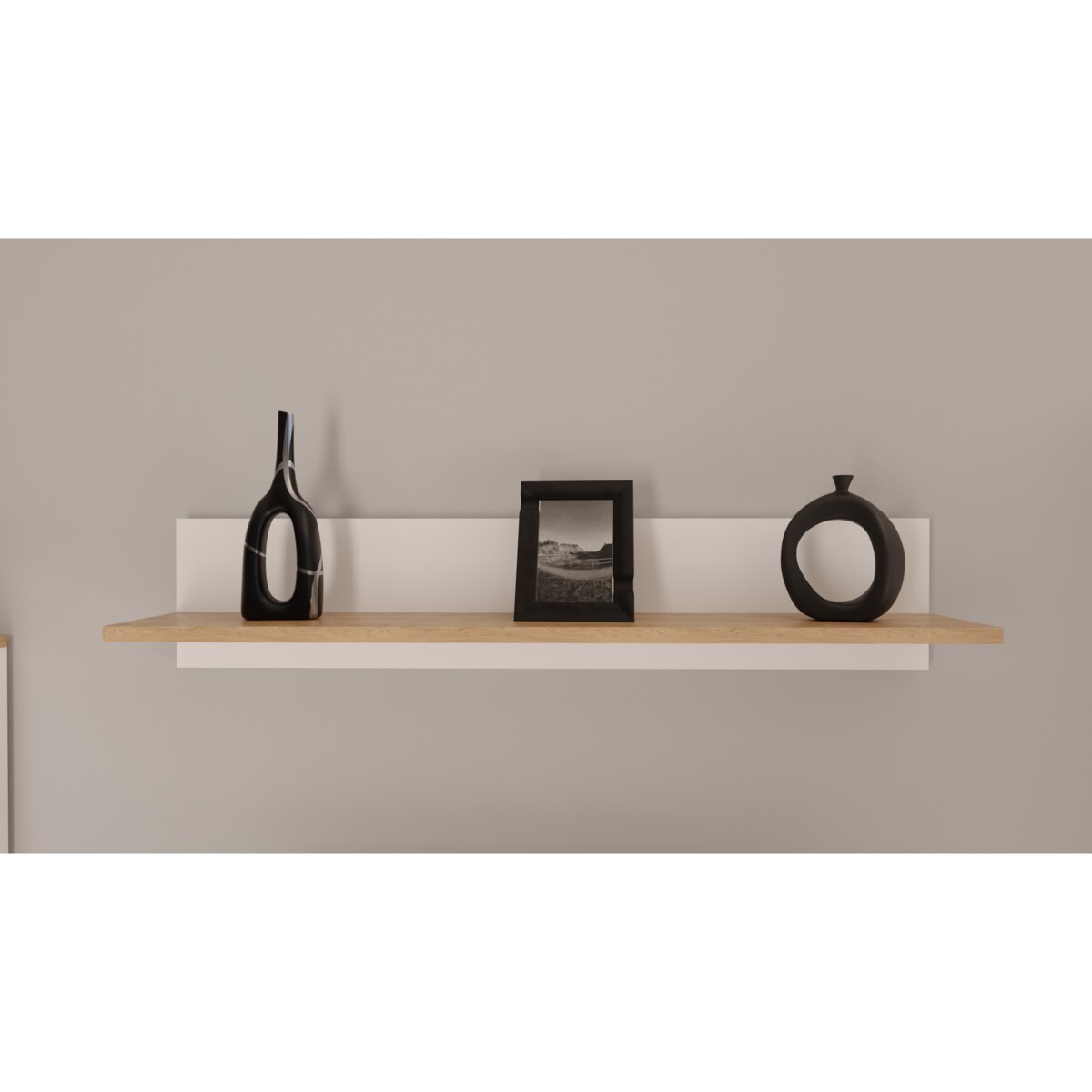 Półka ścienna Denver biały & hikora