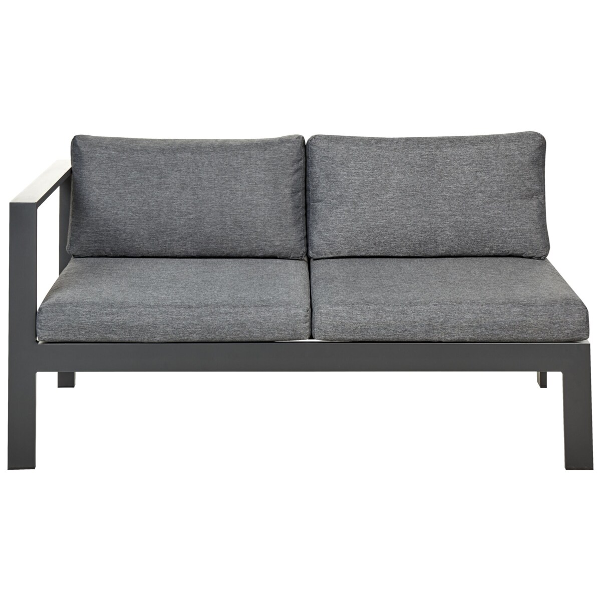 Narożnik ogrodowy ze stolikiem dla 5 osób MESSINA Lewostronny Szary/ beżowy