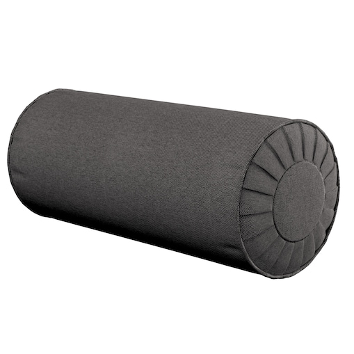 Poduszka wałek z zakładkami, grafitowy, Ø20 x 50 cm, Etna
