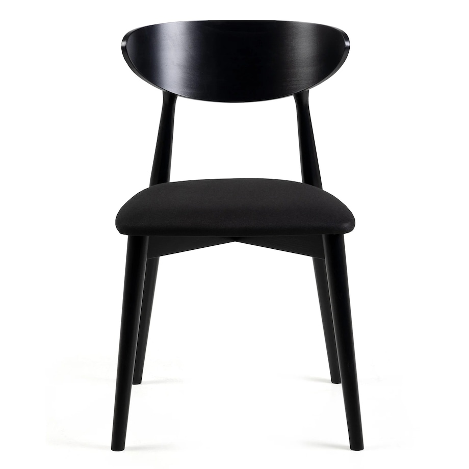 Krzesło drewniane do jadalni 80x45x45 cm czarne OLBIA