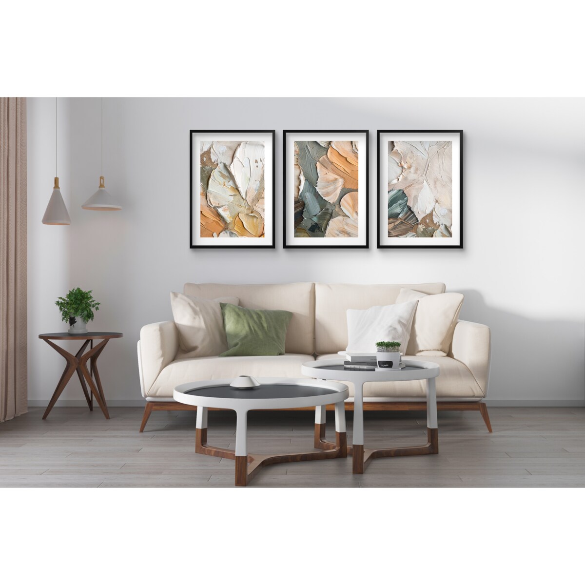 Nowoczesne Plakaty Obrazy ścienne do salonu Akwarela Pastelowy zestaw