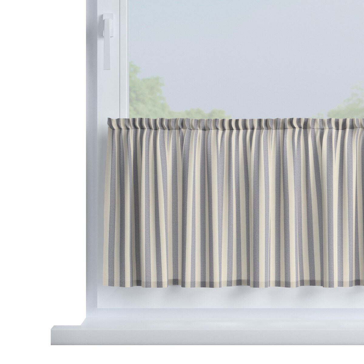 Zazdrostka prosta na metry 60x0 granatowo-białe pasy (1,5cm)