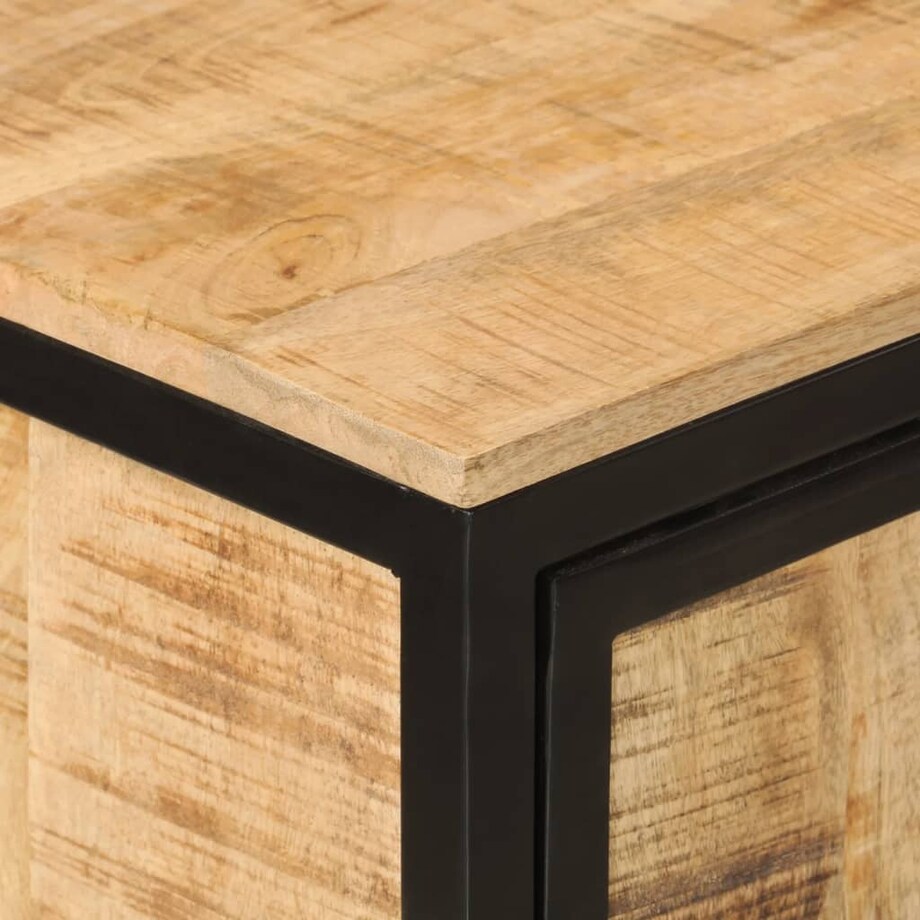 vidaXL Szafka łazienkowa, 40x27x90 cm, lite drewno mango i żelazo