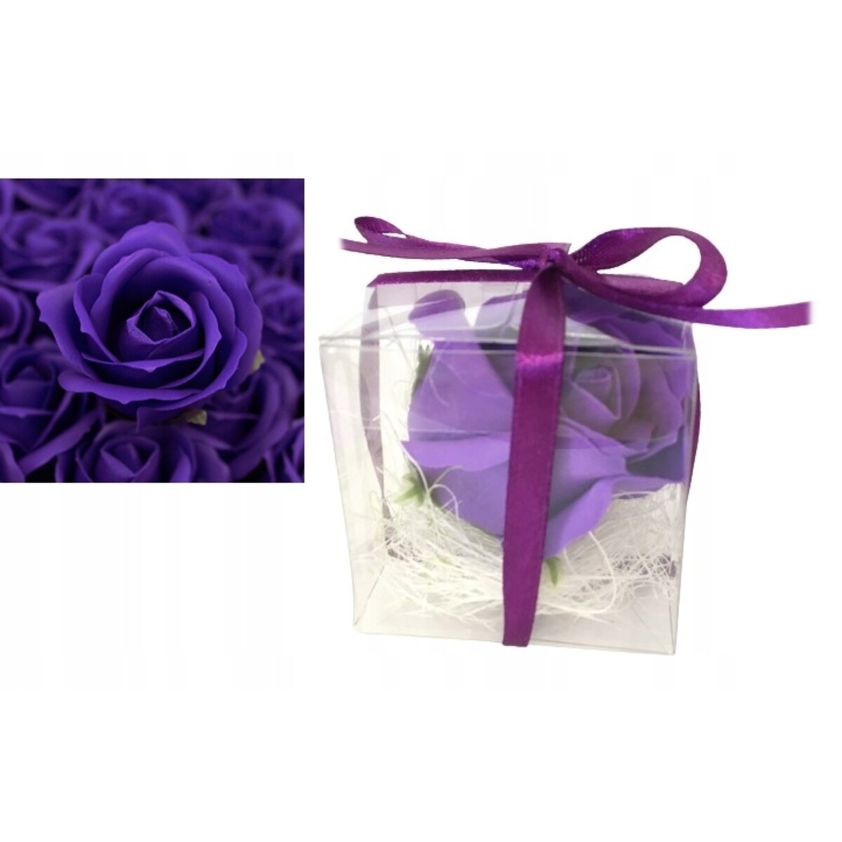 KWIAT MYDLANY w pudełku podziękowania upominek