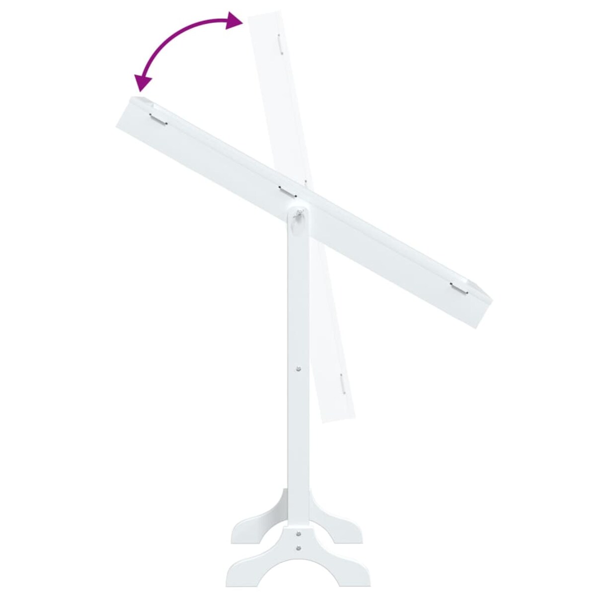 vidaXL Lustro wolnostojące, białe, 34x37x146 cm