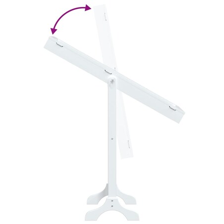 vidaXL Lustro wolnostojące, białe, 34x37x146 cm