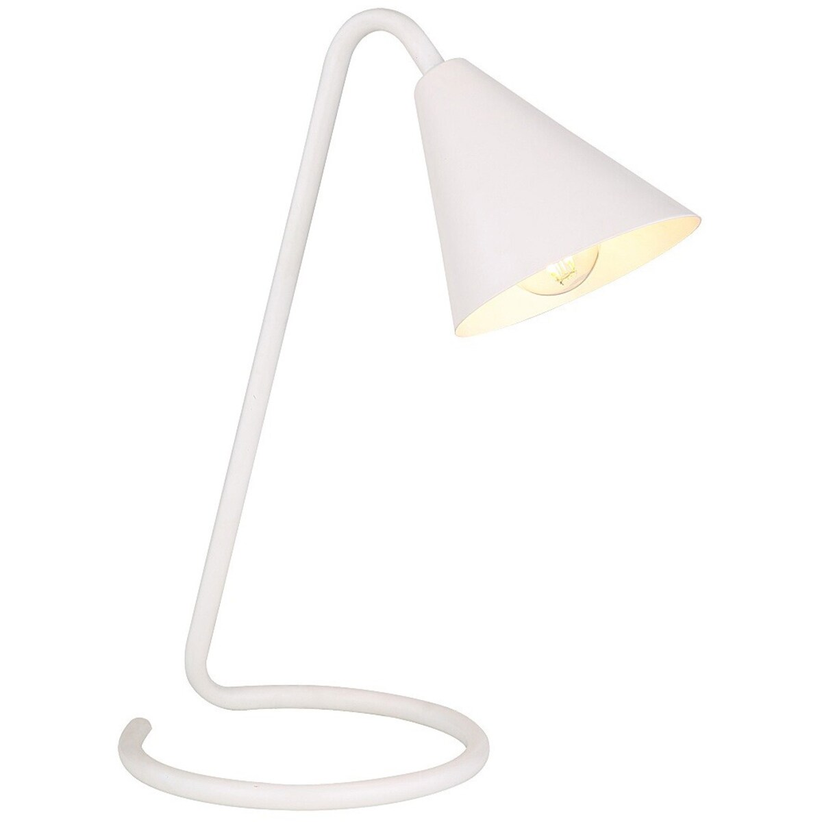 Biurkowa lampa stojąca Monty 3089 biała metalowa do biura