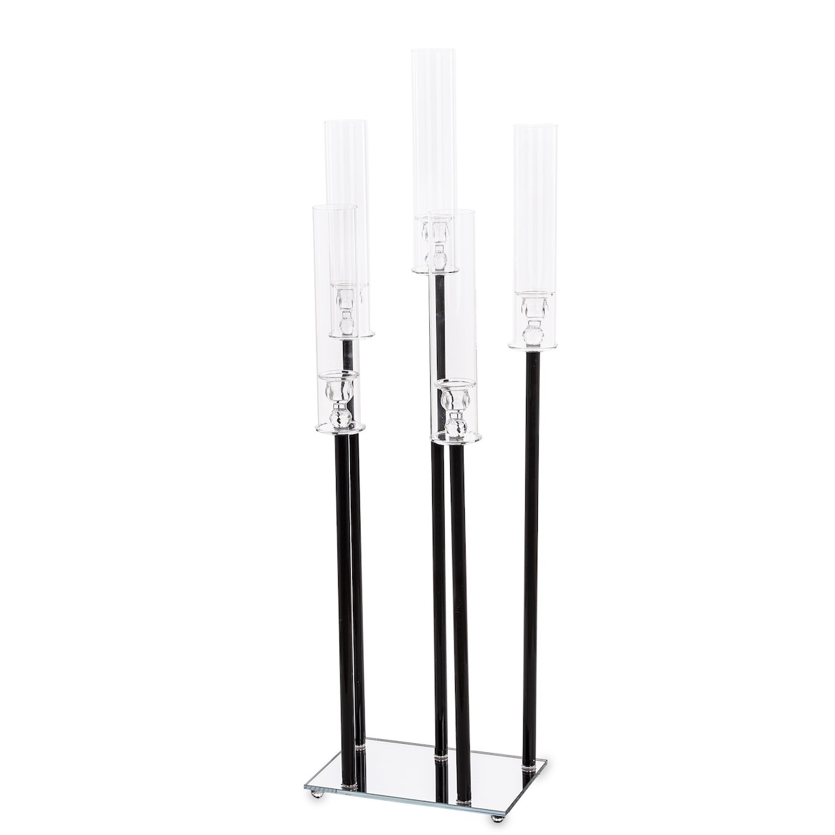 Świecznik ozdobny szklany na 5 świec 104x35x22 cm MULTISY