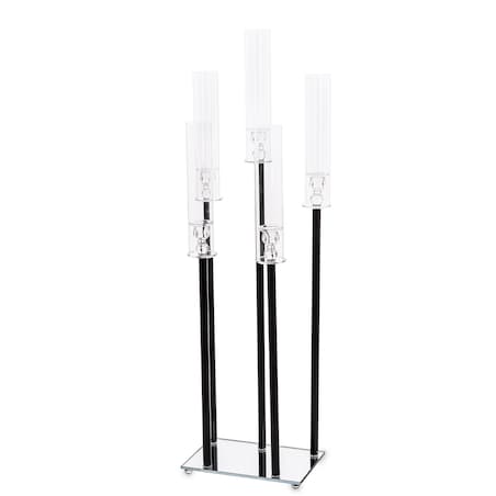 Świecznik ozdobny szklany na 5 świec 104x35x22 cm MULTISY