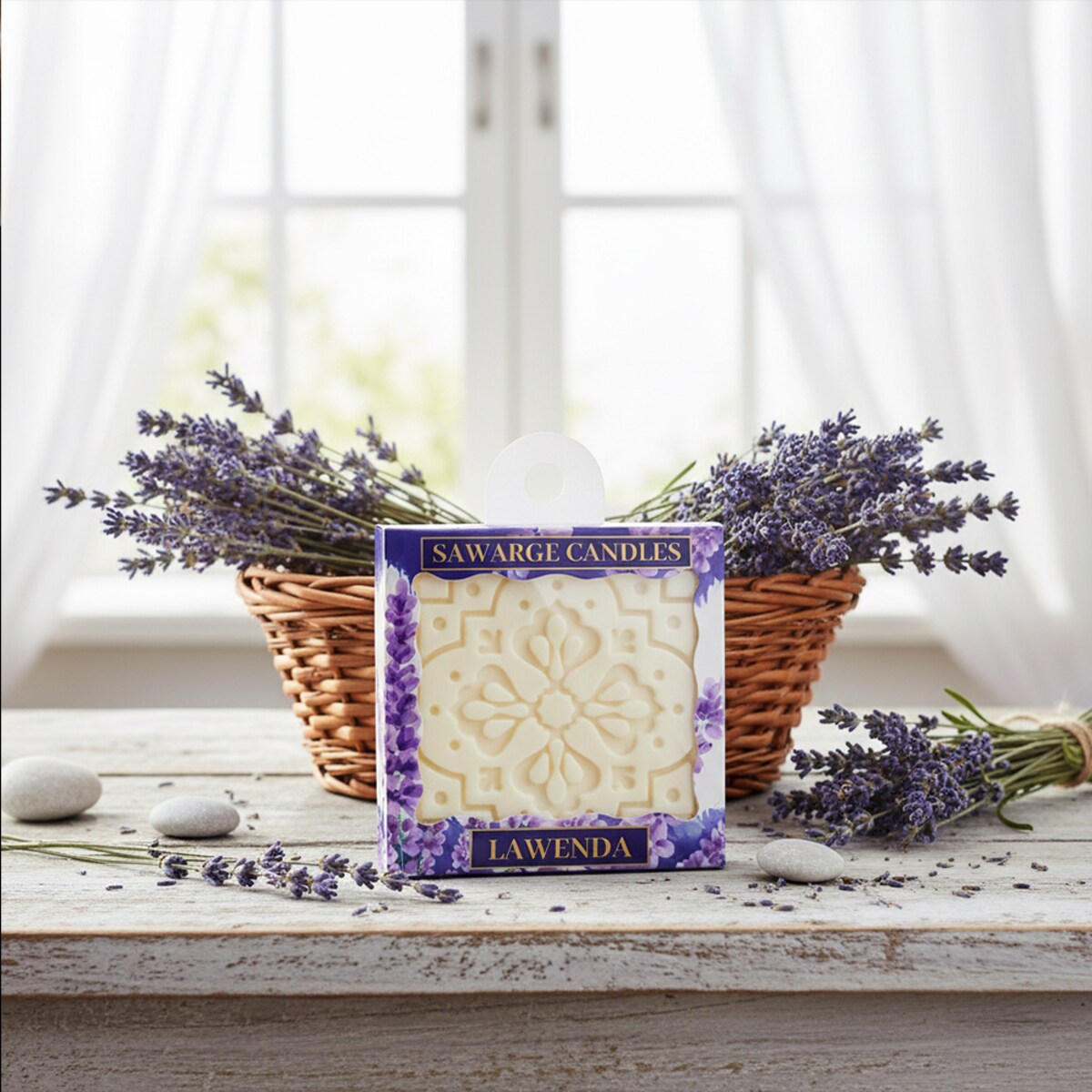 Zapachowa zawieszka do szafy wosk sojowy Lawenda