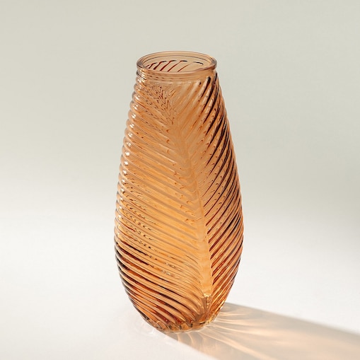 Szklany wazon Leaf I 13x10x29 cm, 13x10x29 cm