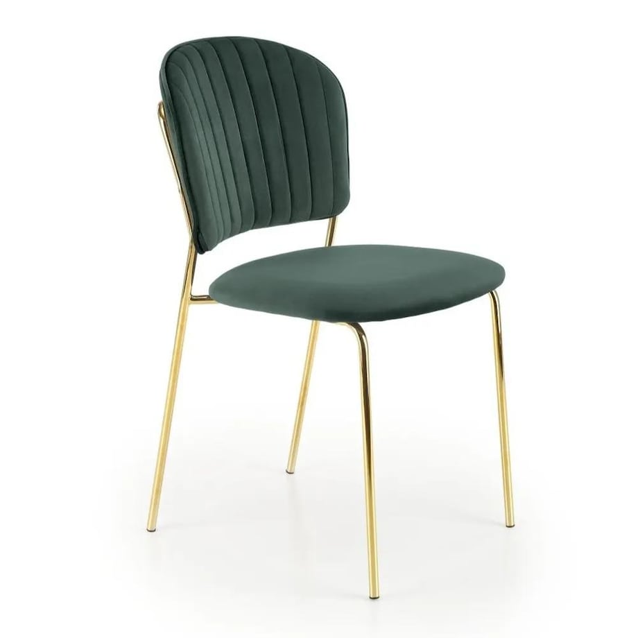 Krzesło tapicerowane K499 VELVET zielone