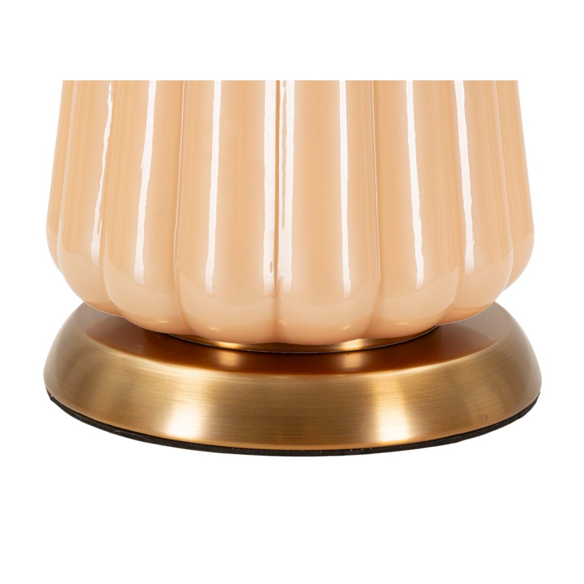 Lampa stołowa Perly - H, kolor perłowy i złoty, szkło i żelazo, 36,5 x 36,5 x 68,5 cm, 1 x E27, styl glamour, do salonu i sypialni, Mauro Ferretti