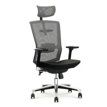 Fotel biurowy AMBASADOR czarny/szary