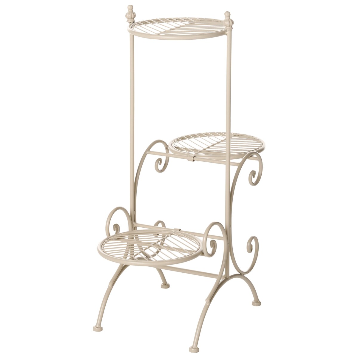 Stojak na kwiaty ASAGAO Metal 26 cm Beżowy