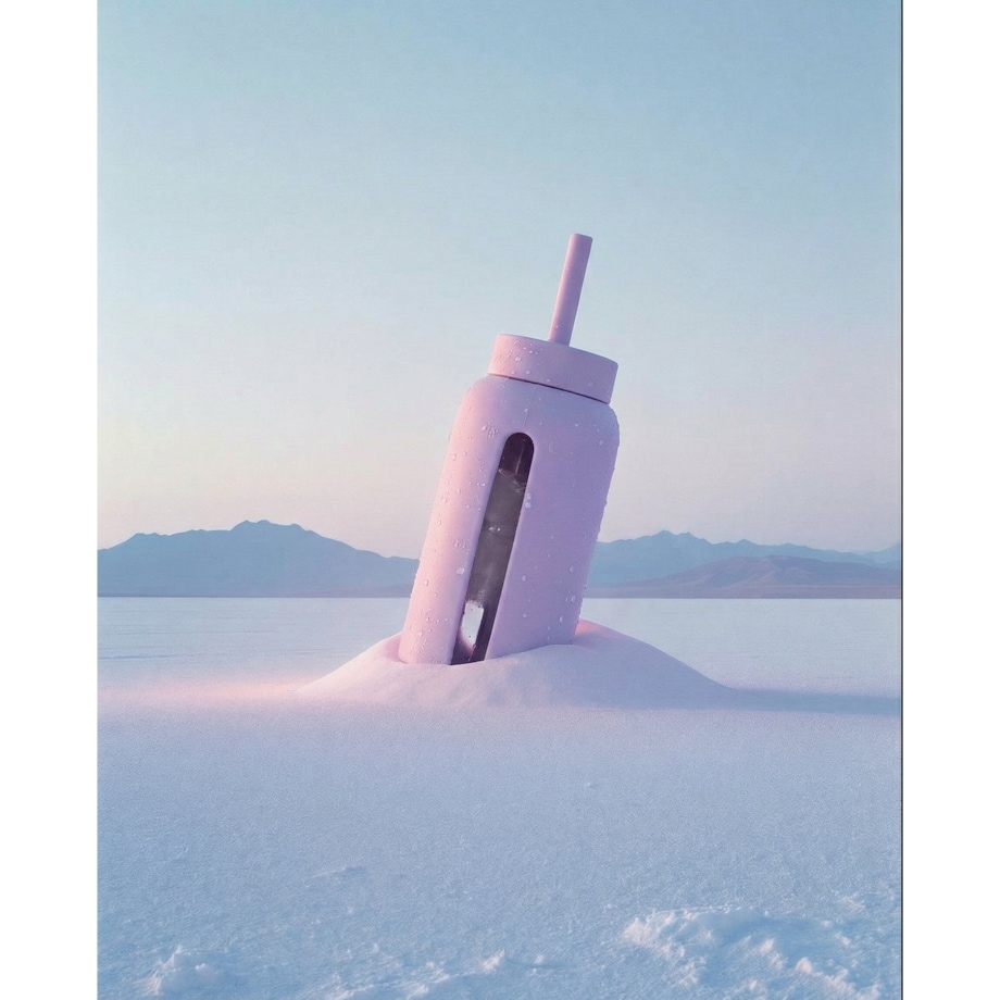 MUUKI DAILY BOTTLE szklana butelka na wodę 720 ml, Pastel Lilac