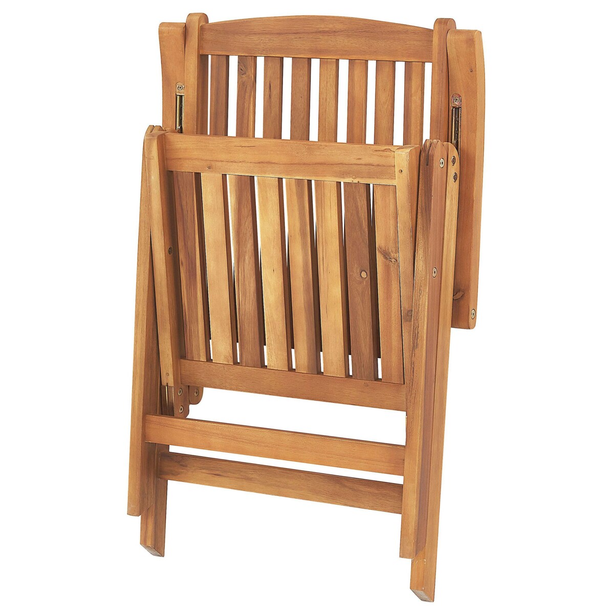 Zestaw 6 krzeseł ogrodowych JAVA Drewno akacjowe Jasnobrązowy