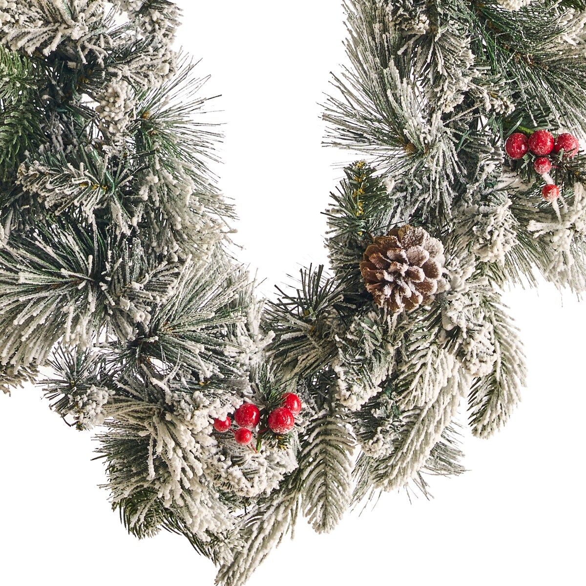Ośnieżona świąteczna girlanda LED WHITEHORN 180 cm Biały