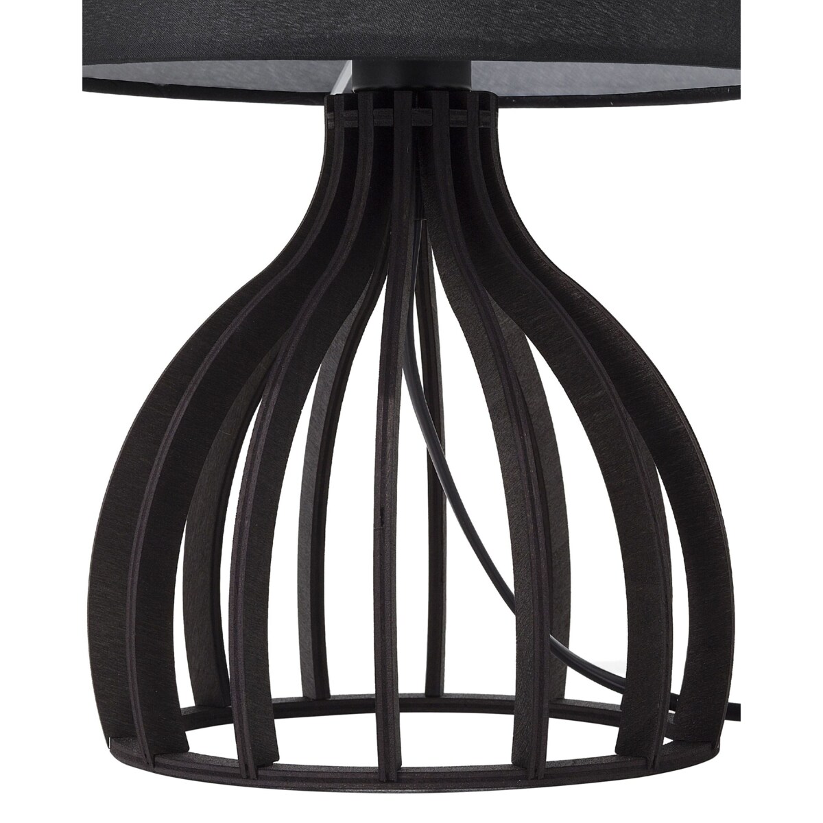 Lampka nocna drewniana czarna AGUEDA