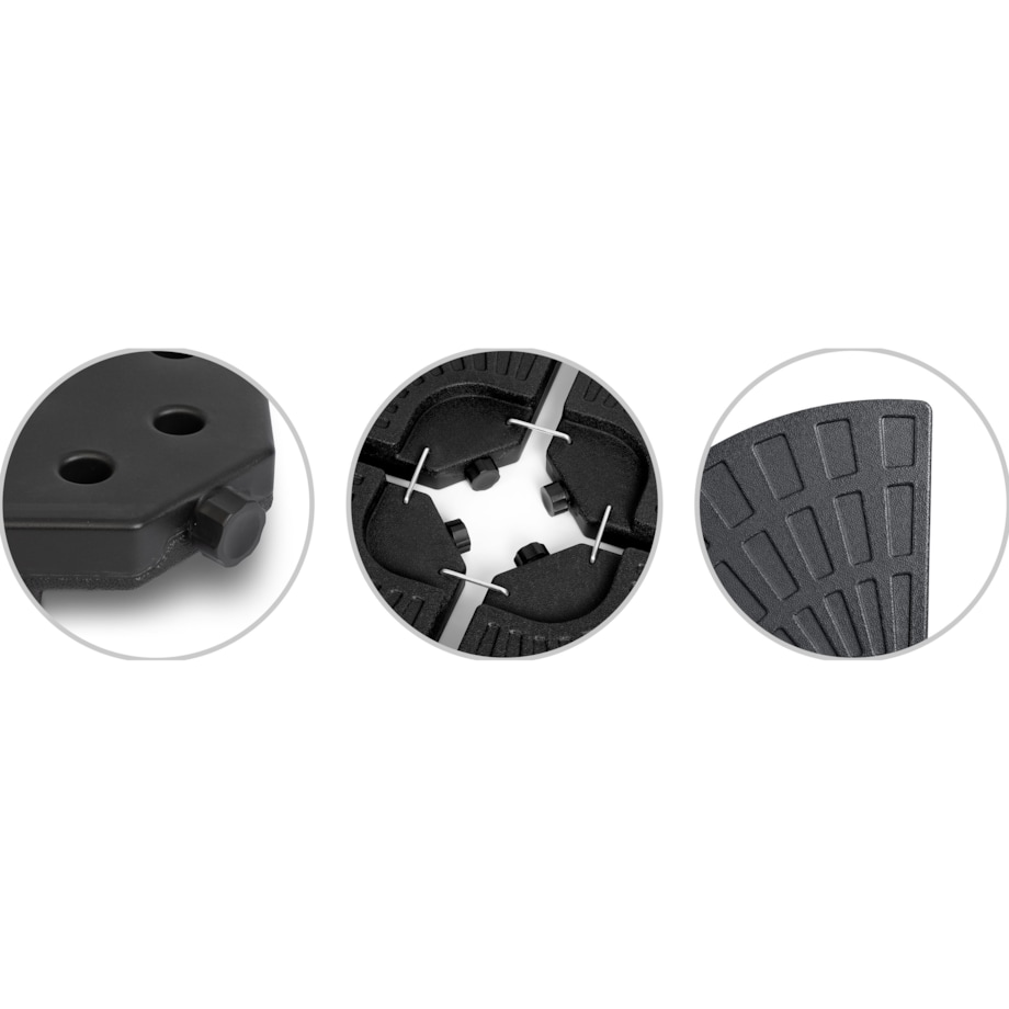 Podstawa parasola ogrodowego stojak obciążnik baza czarna Plonos 48x48x7,5cm