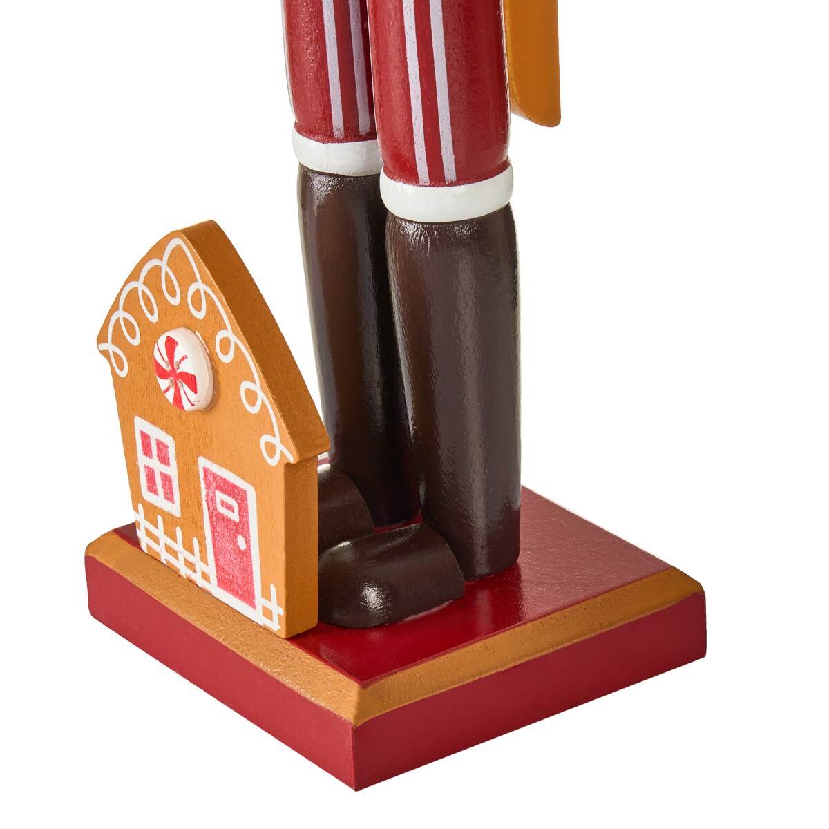 Zestaw 2 figurek dekoracyjnych GRANSJON Dziadek do orzechów 35 cm Pomarańczowy